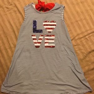 Super cute patriotic girls dress